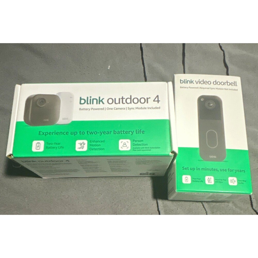 Blink Video Doorbell Wireless Wi-Fi Two-Way Audio Motion Black: BRAND NEW